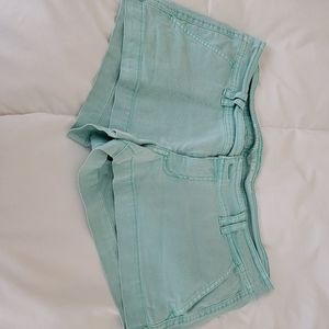 Turquiose cotton shorts